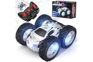 MIERYD Spider Macchina Telecomandata Acrobatica per Bambini, Auto Radiocomandata 4x4 Giochi Bambino 3 4 5 6 7 Anni, Rotazione a 360° Monster Truck con Luci Esterno Ragazzi Regali Giocattoli Natale Compleanno
