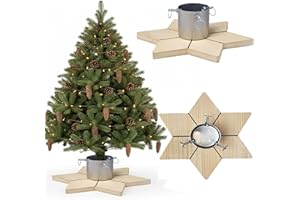 COIL Christbaumständer, Ständer mit Wasserspeicher, Rustikaler Ständer, Sockel für echten Baum, Wasserkapazität: 1-1,3 Liter, Stammdurchmesser: 3,5-11 cm, (Silber, Breite 47 cm)