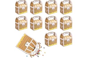 Nazaz Ensemble de 10 Mini Coffres au Trésor Pirate pour Fêtes - Boîtes Cadeaux Thématiques pour Bonbons, Chocolats, et Petits Cadeaux, Parfaites pour Anniversaires et Chasses au Trésor