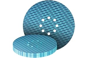 GZKTY 20 Pezzi 225mm Carta Vetrata, Dischi Abrasivi 225mm, 8 Fori Grana 120 Forma Diamante Pastiglie Di Levigatura, Per Cartongesso Parete e Levigatrice a Soffitto