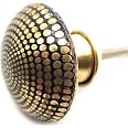Lot De 6 Boutons De Placard Dorés UPEYXDQR En Laiton, 31mm, Avec Vis De Différentes Tailles Pour Cuisine Et Salle De Bain
