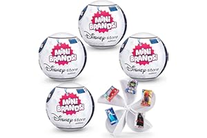 5 Surprise Mini Brands Disney Store Series 1 Mystery Capsule Collectible Toy (4 Pack) by ZURU