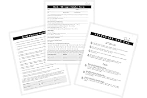 LASHICORN Reiki Intake, Consent, and Aftercare Form | 75 Pack | 8.5x11" inch Paper Size Form | Clients Signature | Minimalist Design