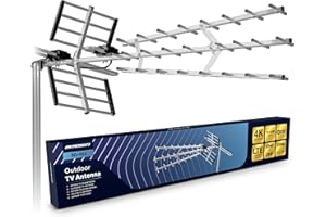 ‎BERDSEN Berdsen Antena DVBT2 z Wzmacniaczem Wewnętrznym 13-15 dB - Zasięg do 80 km - Zewnętrzna Antena Outdoor - Filtr LTE - Full HD Ultra HD 4K