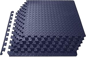 Meisterhome - 60x60x1cm - 6 Stuck - 2.16 m² -Tardis blue Schutzmatten Set Puzzlematte Bodenschutz Matte - Puzzle Bodenschutzmatten Unterlegmatte (6 Stück, Tardis Blue)