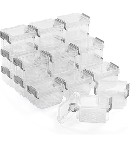 Iris Ohyama, Plastic opbergdozen met gebogen deksel en clips, 10L