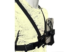 KASINSHOOTING Correa elástica ajustable para el pecho con soporte giratorio de 360° para cámaras Gopros Heros e Insta360 One y teléfonos móviles