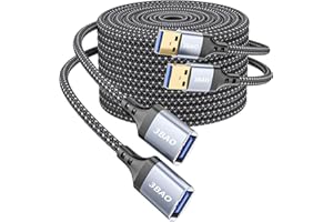 3BAO USB Verlängerung kabel [2Pack 2m ],USB 3.0 A Stecker zu Buchse Verlängerungskabel Ladekabel 5Gbps Daten Sync Extender für Scanner,Kartenleser,Maus,Oculus Rift,PS VR,Tastatur,Drucker usw