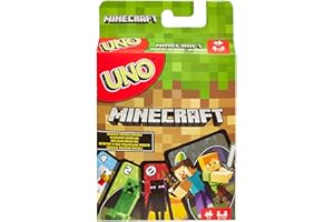 Uno Jeu De Cartes Illustrées Thème Minecraft Avec Carte Action Creeper Spéciale, 112 Cartes Et Règles De Jeu Incluses, De 2 À 10 Joueurs, Jouet Enfant, A Partir De 7 Ans, FPD61