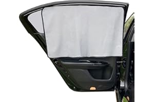 MERTTURM Parasol de Coche[2 Unidades], Parasol Magnético Cortina para Bebé Infantil Niño Mascota con Protección UV & Fácil instalación, Ajuste Universal(Ventana Trasera)