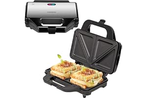 ‎STEINBORG Steinborg XXL Sandwichmaker | 4 Sandwichecken | Cool-Touch-Gehäuse | Antihaftbeschichtung | Sandwichtoaster | Sandwich Maker | Elektrogrill | Paninitoaster
