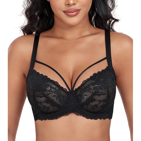 Comfy & Supportive Minimizer Bra For Women - Unlined, Underwire & Lace Design - 2 Pack In Gray/Nude - View #11