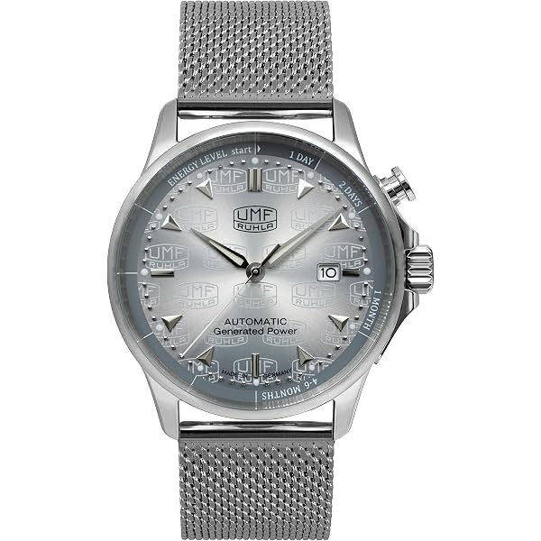 Autokinetic 1062M-3 - Orologio Da Uomo Made In Germany, Quadrante Crema Con Sfumatura, Cinturino In Maglia Milanese, Vetro K1 Antigraffio, 42mm
