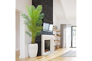 HZXGCP Artificial Palm Tree Indoor 6ft with Realistic Leaves and Adjustable Branches and 15 Trunks, Faux Plants Indoor Tall - Ideal for Home Decor in Living Rooms, Offices, and Bedrooms (6FT Palm Tree)