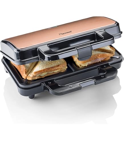 Grill Panini Breville 4 Parts - Appareil à Sandwich Et Toast - Plates Antiadhésives - Acier Inoxydable