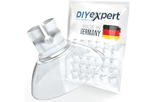 DIYexpert 100 x Saugnapf für Lichterkette, Made in Germany, Saugnäpfe mit Kabel-Schlitz, Ideal als Befestigung für Deko, Saughaken für Fenster, Ø 20 mm