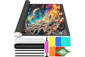 ZQEJEFD Tapis de Puzzle Rouleau Feutre Économiseur de Puzzle Pliable avec 6 Trieurs, Gris