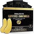 24K Gold Eye Masks - 15 Pairs - Under Eye Bags & Dark Circles Treatment - Feel Fresh & Revitalized.