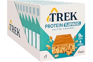 JB's Trek High Protein Flapjack Salted Caramel - Gluten Free - Plant Based - Vegan Snack - 50g X 36 Bars