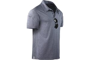 geeksport Herren Poloshirt Kurzarm Tennis Regular Fit Shirt Sport Schnelltrocknend Atmungsaktiv Polohemd Sommer Outdoor Golf T-Shirt