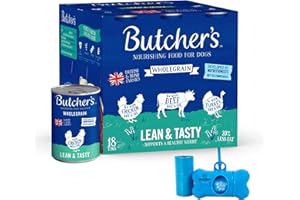 Butcher's Complete Wet Can Adult Dog Food Lean & Tasty Low Fat Pack 18x390g - Chicken, Beef & Turkey