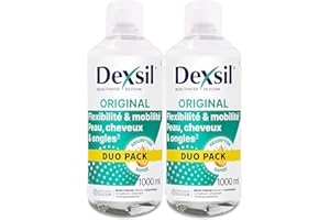 Dexsil Original Silicium Organique Solution Buvable Complément Alimentaire à Base d'Ortie/Silicium pour Souplesse/Peau/Cheveux/Ongles, 1 L - Lot de 2