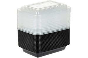 SNH Disposable Rectangle Microwave Container of 16 Oz With Lid - 24 pieces.