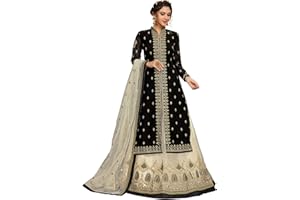 Trendmalls Damen Georgette Stickerei Salwar Anzug Set genäht fertig zu tragen