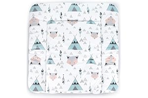 Balbina Wickelunterlage Wasserdicht Wickeltischauflage Wickelauflage baumwolle 60x70 cmFuchs Tipi Mint