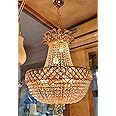 PRMOAGEN® LED Crystal Ceiling Lamp jHHOMAR Chandelier Chandelier Ceiling Lamp Glass Crystal Big Size Jhhomar Lamp Ceiling Light for Living Room/Hall/Bed Room jhumar for Hall
