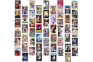 ZIJANG Poster Anime, 54pcs Kit de Collage de Pared de Estilo de Dibujos Animados de Moda, Perfecto para Coleccionar, Posters Anime para Decorar Paredes y Habitaciones