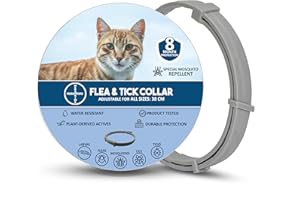 MERAPRIME Collar Antiparasitario Gatos y Perros - Desparasitante Gatos Mosquitos, Pulgas y Garrapatas - Collar Antipulgas Gato, Desparasitacion Gato -38cm Ajustable, 8 Meses, Repelente Vegetal, Impermeable