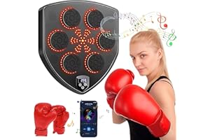 Szhhrxi Divers réglables Machine De Boxe One Punch avec Gants,Machine De Boxe Musicale, Appareil De Boxe Électronique Portable Mural, Machine De Boxe Électronique LED Intelligente Boxe