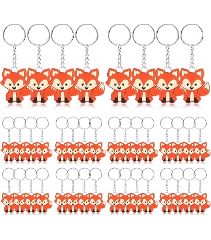 40 Stück Fuchs Schlüsselanhänger Set – Süße Tier-Anhänger Für Kinder, Partys, Als Geschenk Oder Deko