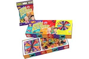 Jelly Belly Bean Boozled (100g) + Nachfülltüte (54g) – Süßigkeiten Spaß mit Glücksrad - Jelly Beans eklig & lecker 7. Generation - Extremes Spiel für Mutige – 20 klassische & verrückte Sorten