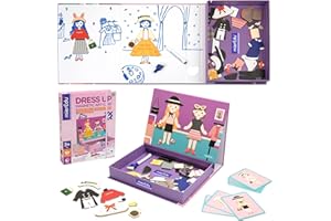mierEdu Magnetspiel Box Dress Up – Magnetische Anziehpuppen & Lernspiel für Kinder ab 3 Jahren – Kreatives Reisespiel für Autofahrt & Flugzeug – Fördert Motorik & Fantasie