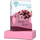 Anatolia Soap 1978 Rose Soap, Rose Leaf Aromatherapy Skin Nourishing Herbal Moisturizes fragrant Facial and Vu for women