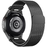 Rongep One Click 20mm Metal Hasır Kordon Samsung ile Uyumlu Galaxy Watch FE/7/6/5/4 Serisi İ&ccedil;in Manyetik Tasarım Kayış (40mm/
