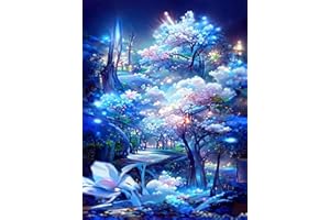 YZDZSW Diamond Art Kits, DIY 5D Diamond Arts Painting Kits, Diamond Crystal Painting Art Kits, Full Drill Diamond Paint by Numbers for Home Wall Decoration Gift 30x40cm (Dream Forest)