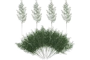 CIATBYYJ 30 ramas de pino artificiales para Navidad, tallos de vegetación falsos, ramas de cedro sintético para centros de mesa, decoración de Navidad, palillos de pino para coronas, manualidades, hogar