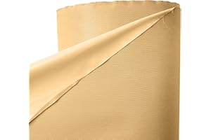 UK FABRICS ONLINE Beige Oxford Heavy Duty Waterproof Fabric by The Metre Tarpaulin Material for Outdoor Furniture Seat Covers 150CM Wide, (Pre-Cut) 1 Metre