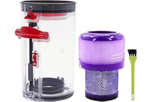 CEYKVO Pojemnik na kurz i zestaw filtrów kompatybilny z Dyson V15 V11 SV14 SV15 SV22, zamiennik do pojemników 970050-01/965443-01 i filtr 970013-02/970013-03