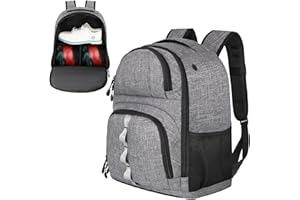 GOLONI Bowling-Rucksack mit 2 Bällen, Bowlingball-Tasche mit Schuhfach und portektiver Schaumstoffpolsterung, passend für Schuhe bis Größe 44