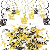 1000 Stück Silvester-Konfetti 2025 – Gold, Schwarz, Silber, Aus PVC, Für Tischdeko & Party-Stimmung