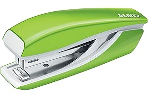 Leitz Mini Cucitrice NeXXt WOW, Capacità fino a 10 Fogli, Design Ergonomico in Metallo, Include Punti, Verde Chiaro