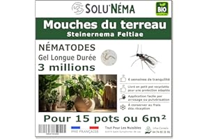 TOUT POUR LES NUISIBLES SOLUNEMA - Nématodes Contre Les Mouches du Terreau 3M Longue Durée