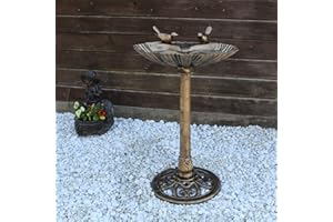 CLGarden Vogeltränke VGT4 Vogelbad Vogel Tränke Bad mit Zwei Vögeln auf der Wasserschale