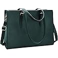 Laptop Bag for Women Waterproof Lightweight Leather 15.6 Inch Computer Tote Bag