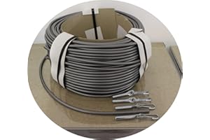 JEHAPLAST 30 Meter Planenseil 8,0 mm in silber + 12 Endhaken