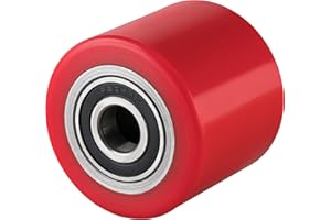 ‎OSWALD TRANSPORTGERÄTE Hubwagen Rolle Polyurethan 80 x 70 mm, Achse 12 mm inkl. Kugellager - Ersatzrolle